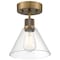 Access Lighting Port Nine Martini, Martini LED SemiFlush, Antique Brushed Brass Finish, Clear Glass 63146LEDDLP-ABB/CLR - alternate 1